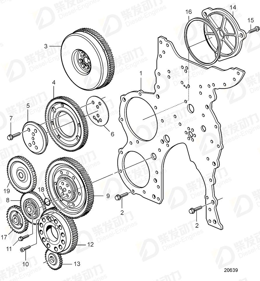 volvo penta Gear, crankshaft 8148111 Drawing volvo penta Gear, crankshaft 8148111 Drawing